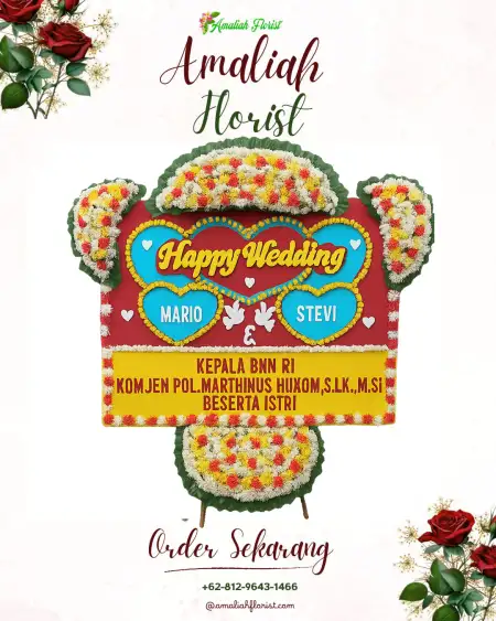 Papan Bunga Pernikahan Wanggar